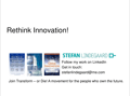 Stop Talking About Innovation!